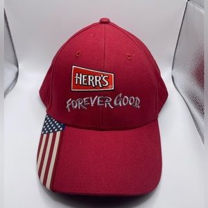 Herr's Potato Chips Forever Good Black Adjustable Trucker Baseball Ball Cap Hat